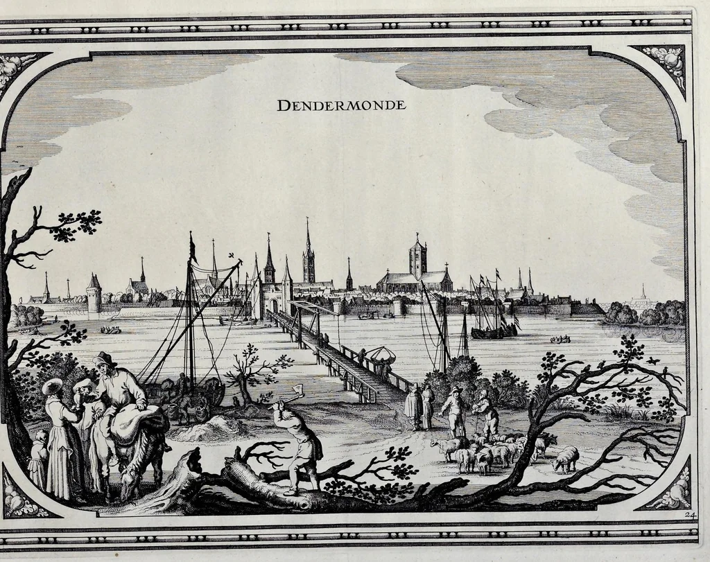 An illustration from Speculum Zelandiae : dat is, een beschryvinge ofte afbeelding der steden, ambachts-heerlijckheden, dorpen, castelen, ridderlijcke hofsteden, huysen en gebouwen, gelegen inde eylanden en de graeflijckheyt van Zeelandt, 1660, leaf 122