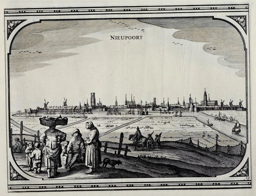 An illustration from Speculum Zelandiae : dat is, een beschryvinge ofte afbeelding der steden, ambachts-heerlijckheden, dorpen, castelen, ridderlijcke hofsteden, huysen en gebouwen, gelegen inde eylanden en de graeflijckheyt van Zeelandt, 1660, leaf 124