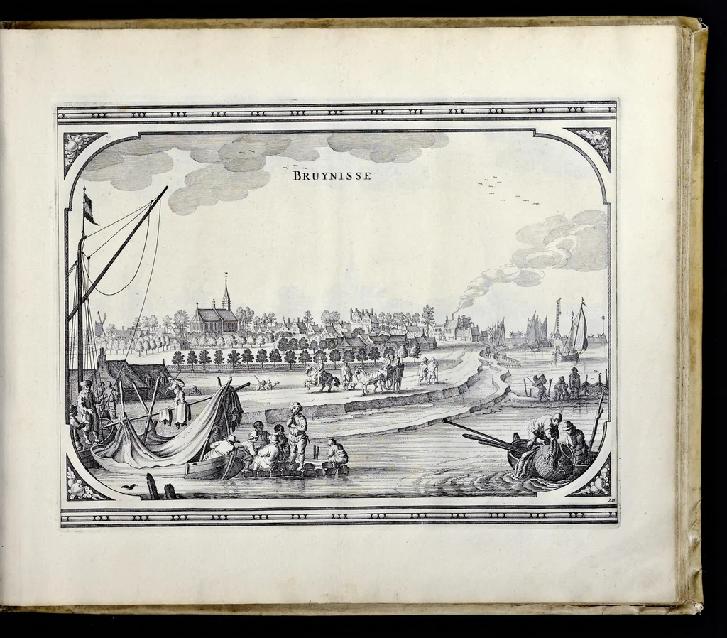 An illustration from Speculum Zelandiae : dat is, een beschryvinge ofte afbeelding der steden, ambachts-heerlijckheden, dorpen, castelen, ridderlijcke hofsteden, huysen en gebouwen, gelegen inde eylanden en de graeflijckheyt van Zeelandt, 1660, leaf 40