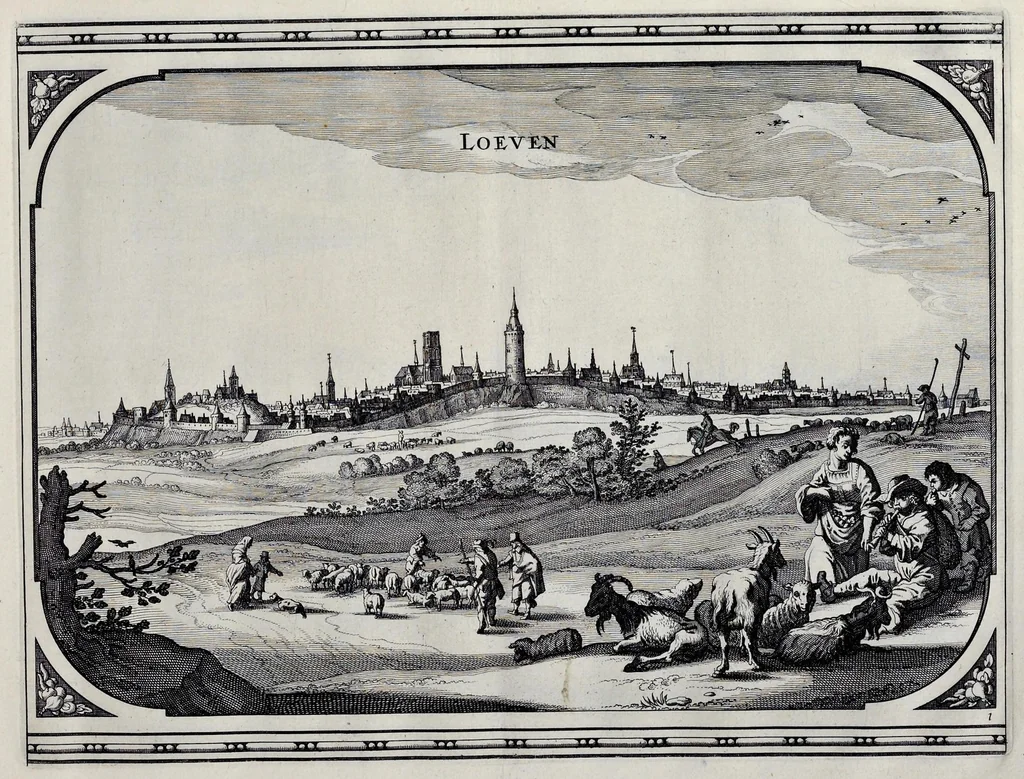 An illustration from Speculum Zelandiae : dat is, een beschryvinge ofte afbeelding der steden, ambachts-heerlijckheden, dorpen, castelen, ridderlijcke hofsteden, huysen en gebouwen, gelegen inde eylanden en de graeflijckheyt van Zeelandt, 1660, leaf 76