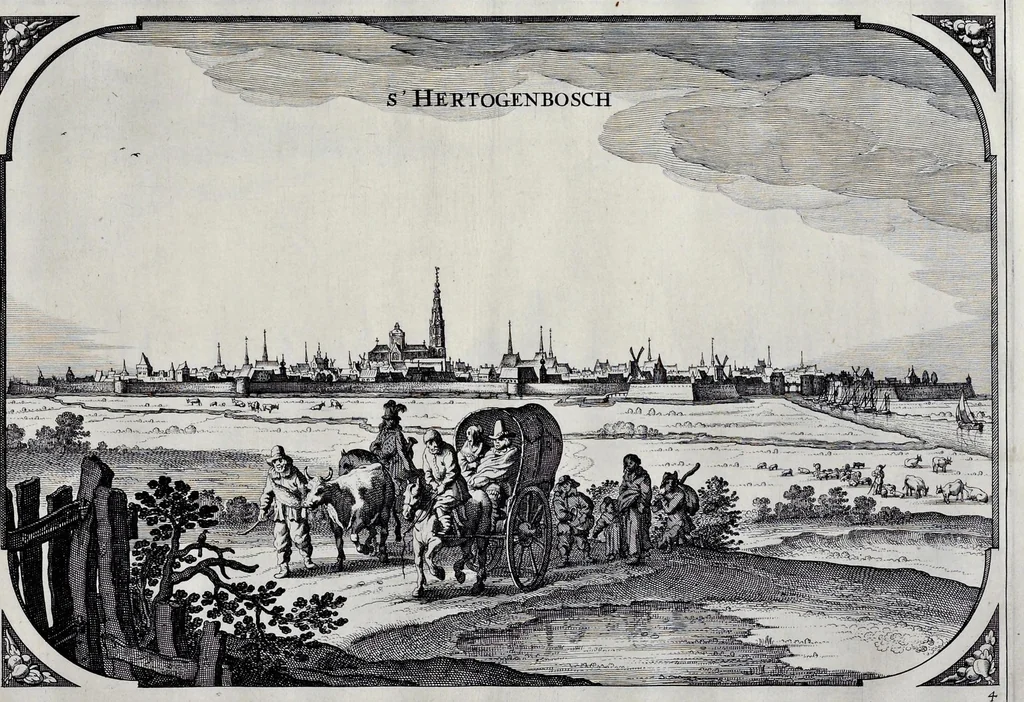 An illustration from Speculum Zelandiae : dat is, een beschryvinge ofte afbeelding der steden, ambachts-heerlijckheden, dorpen, castelen, ridderlijcke hofsteden, huysen en gebouwen, gelegen inde eylanden en de graeflijckheyt van Zeelandt, 1660, leaf 82