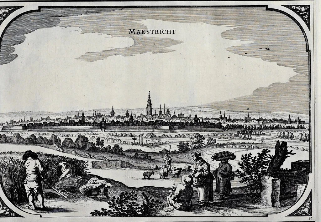 An illustration from Speculum Zelandiae : dat is, een beschryvinge ofte afbeelding der steden, ambachts-heerlijckheden, dorpen, castelen, ridderlijcke hofsteden, huysen en gebouwen, gelegen inde eylanden en de graeflijckheyt van Zeelandt, 1660, leaf 94