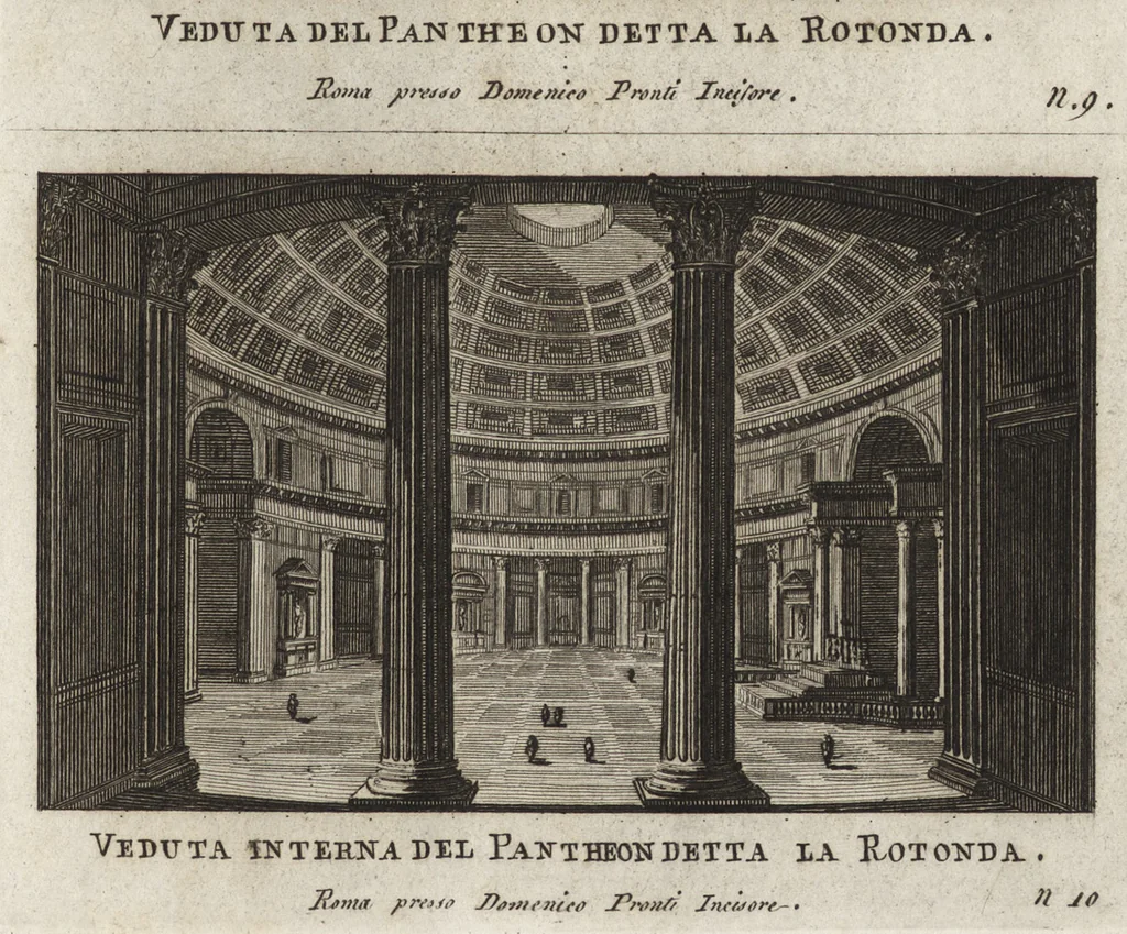 An illustration from Nuova raccolta di 100 vedutine antiche della cittá di Roma e sue vicinanze, 1795, leaf 14