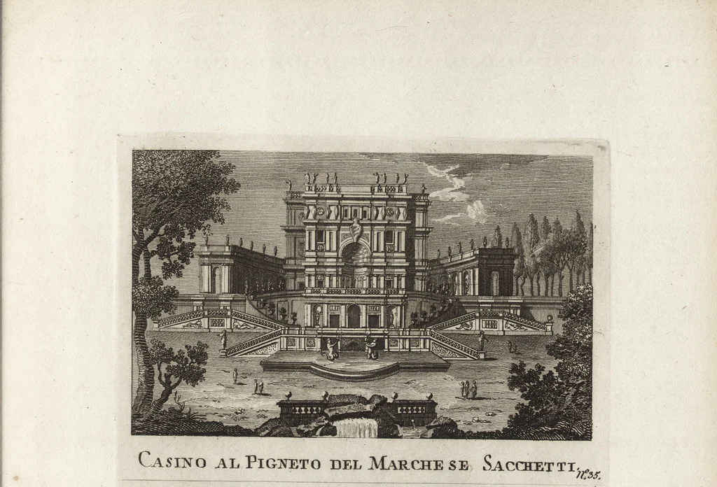 An illustration from Nuova raccolta di 100 vedutine antiche della cittá di Roma e sue vicinanze, 1795, leaf 142