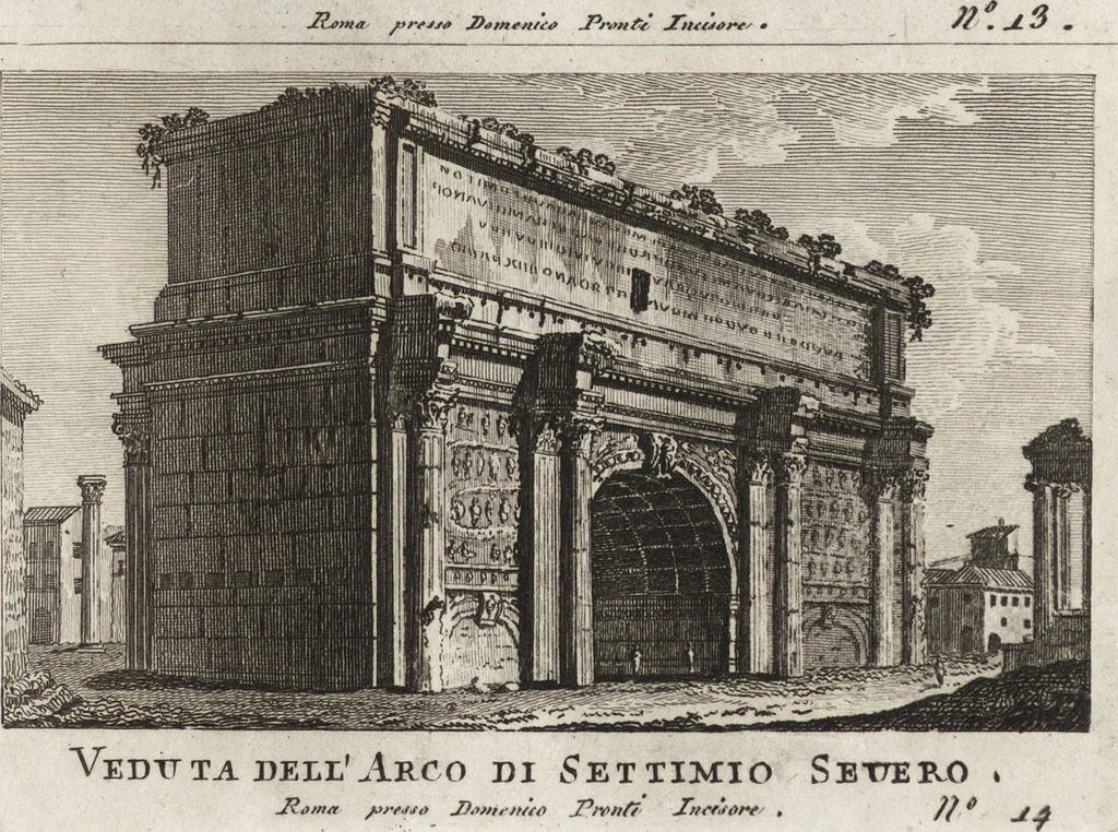 An illustration from Nuova raccolta di 100 vedutine antiche della cittá di Roma e sue vicinanze, 1795, leaf 18