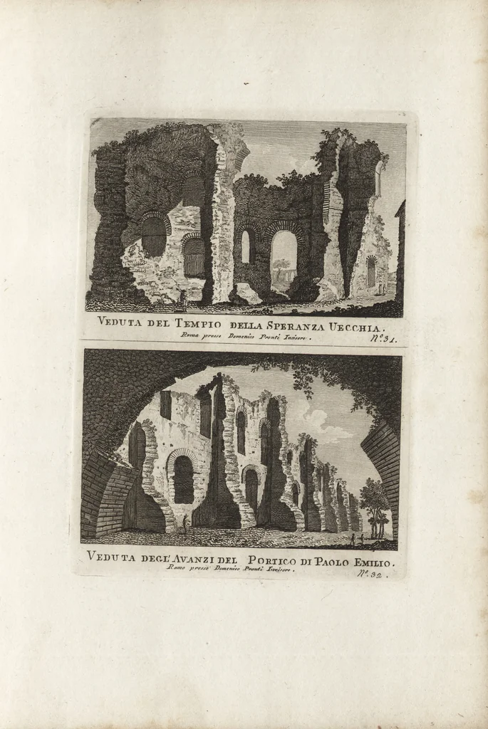 An illustration from Nuova raccolta di 100 vedutine antiche della cittá di Roma e sue vicinanze, 1795, leaf 36