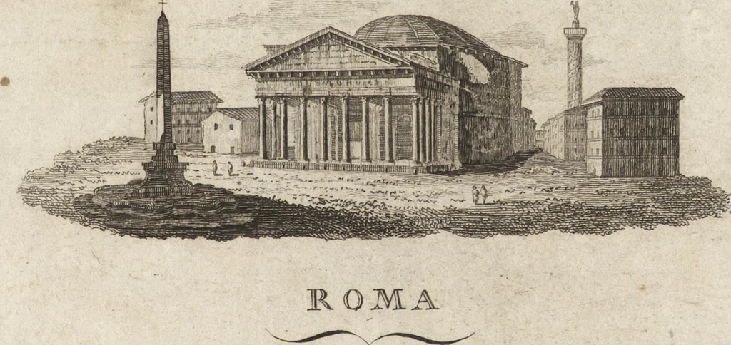 An illustration from Nuova raccolta di 100 vedutine antiche della cittá di Roma e sue vicinanze, 1795, leaf 4