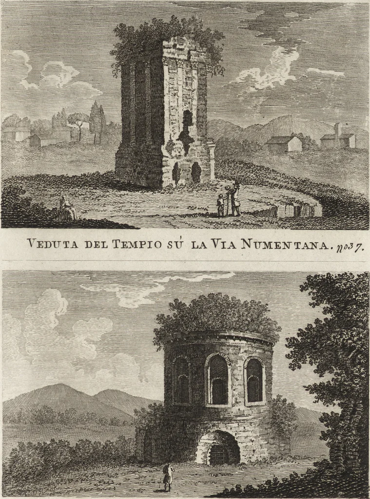 An illustration from Nuova raccolta di 100 vedutine antiche della cittá di Roma e sue vicinanze, 1795, leaf 42