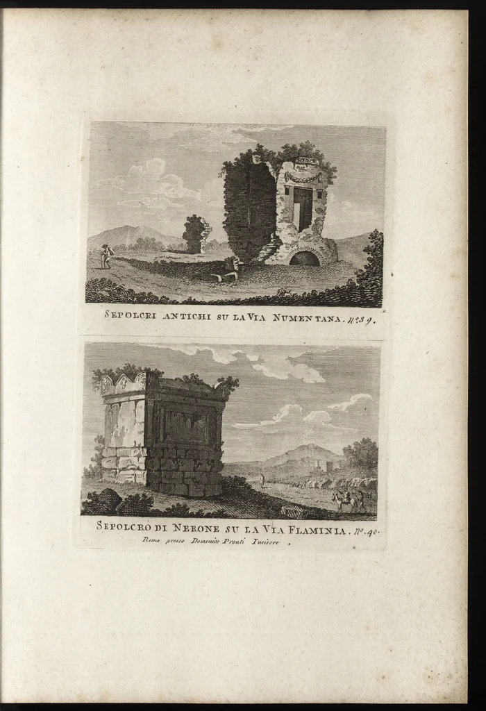 An illustration from Nuova raccolta di 100 vedutine antiche della cittá di Roma e sue vicinanze, 1795, leaf 44