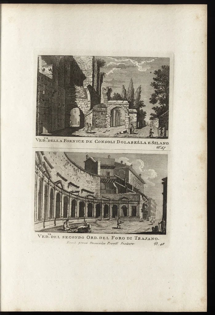 An illustration from Nuova raccolta di 100 vedutine antiche della cittá di Roma e sue vicinanze, 1795, leaf 52