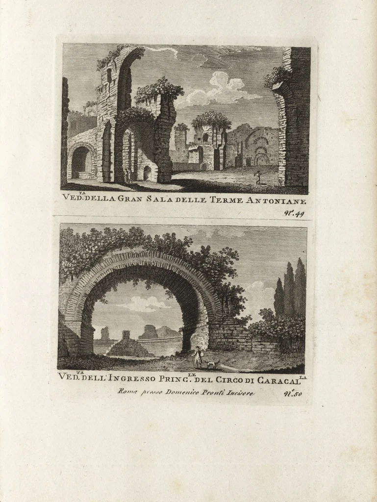 An illustration from Nuova raccolta di 100 vedutine antiche della cittá di Roma e sue vicinanze, 1795, leaf 54
