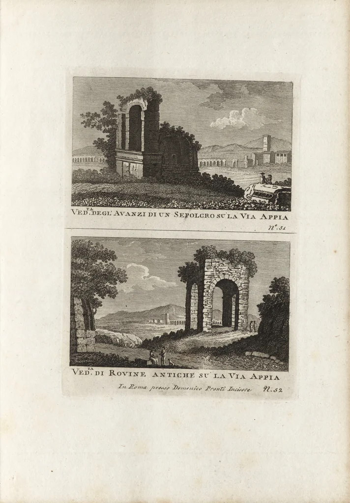 An illustration from Nuova raccolta di 100 vedutine antiche della cittá di Roma e sue vicinanze, 1795, leaf 56