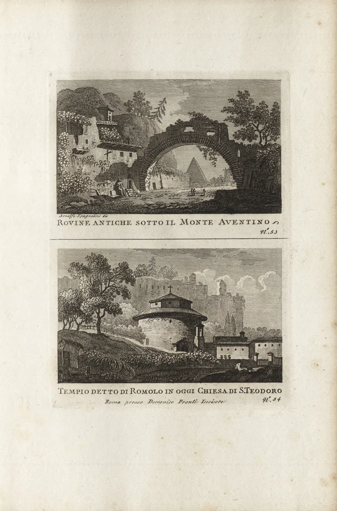 An illustration from Nuova raccolta di 100 vedutine antiche della cittá di Roma e sue vicinanze, 1795, leaf 58
