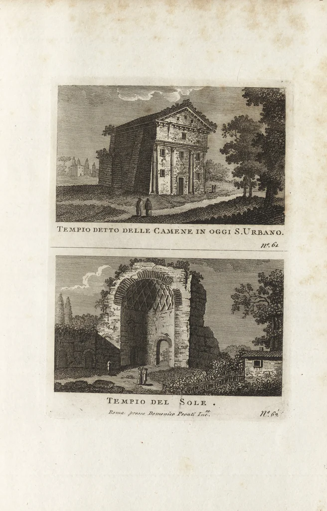 An illustration from Nuova raccolta di 100 vedutine antiche della cittá di Roma e sue vicinanze, 1795, leaf 66