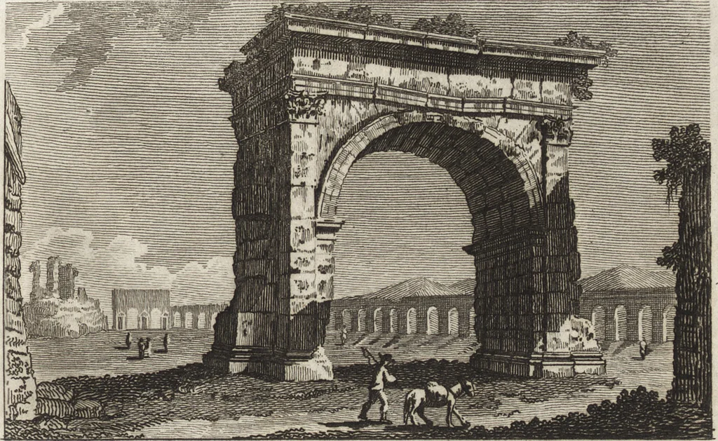 An illustration from Nuova raccolta di 100 vedutine antiche della cittá di Roma e sue vicinanze, 1795, leaf 78