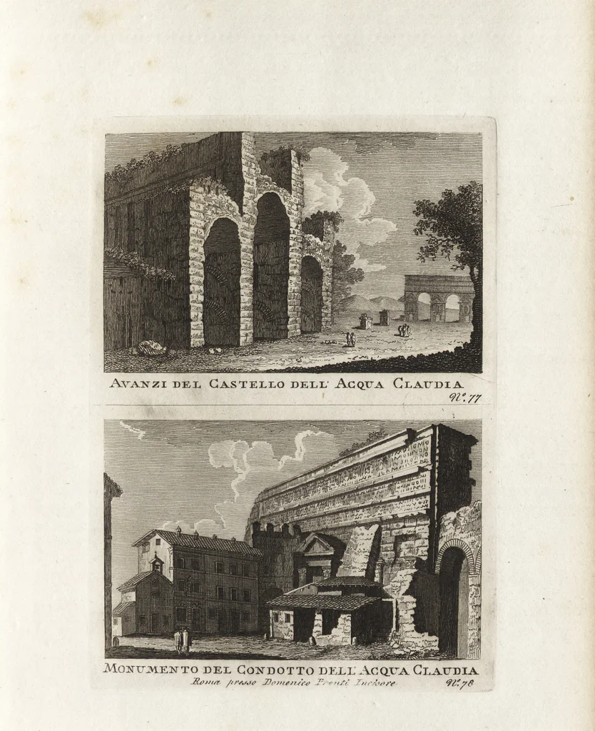 An illustration from Nuova raccolta di 100 vedutine antiche della cittá di Roma e sue vicinanze, 1795, leaf 82