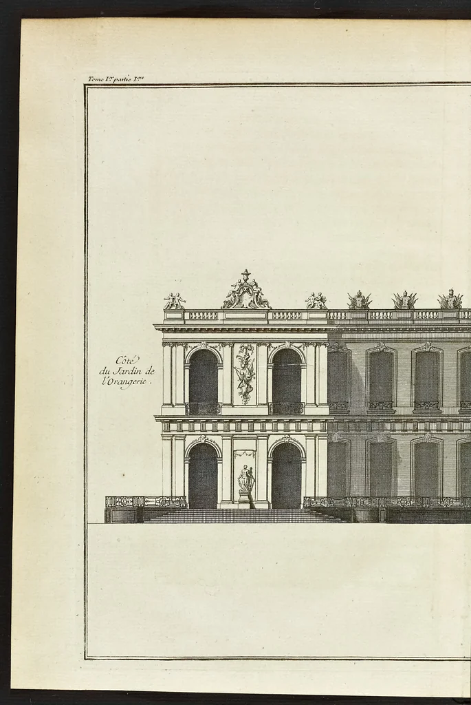An illustration from De la distribution des maisons de plaisance, et de la decoration des edifices en general, 1737, leaf 103