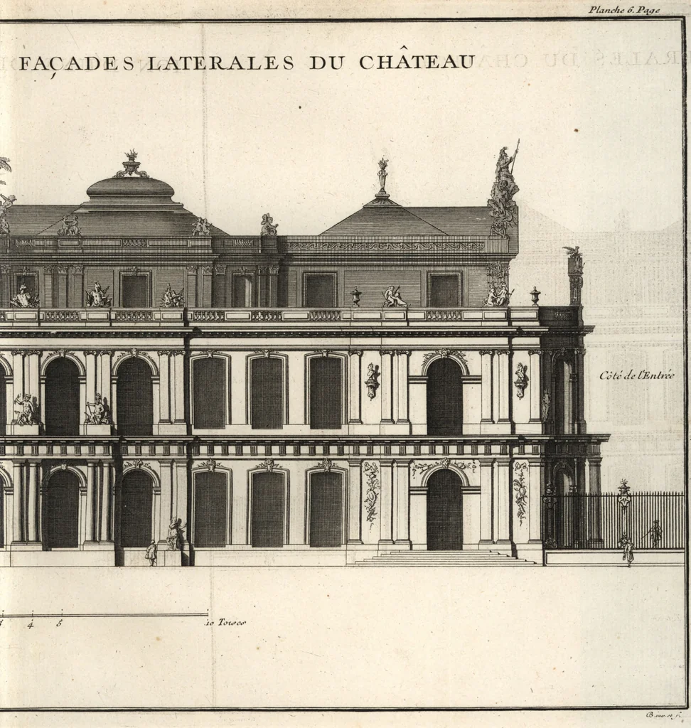 An illustration from De la distribution des maisons de plaisance, et de la decoration des edifices en general, 1737, leaf 112