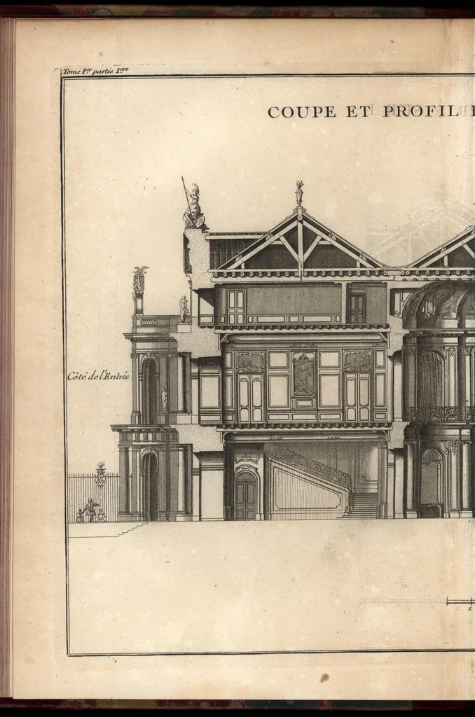 An illustration from De la distribution des maisons de plaisance, et de la decoration des edifices en general, 1737, leaf 115