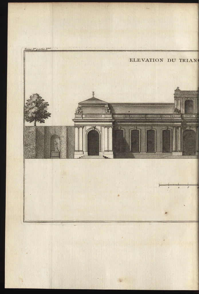 An illustration from De la distribution des maisons de plaisance, et de la decoration des edifices en general, 1737, leaf 173