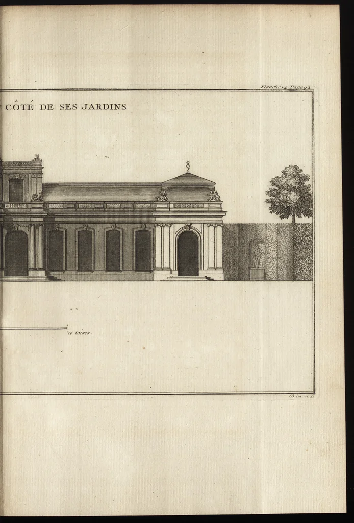 An illustration from De la distribution des maisons de plaisance, et de la decoration des edifices en general, 1737, leaf 174