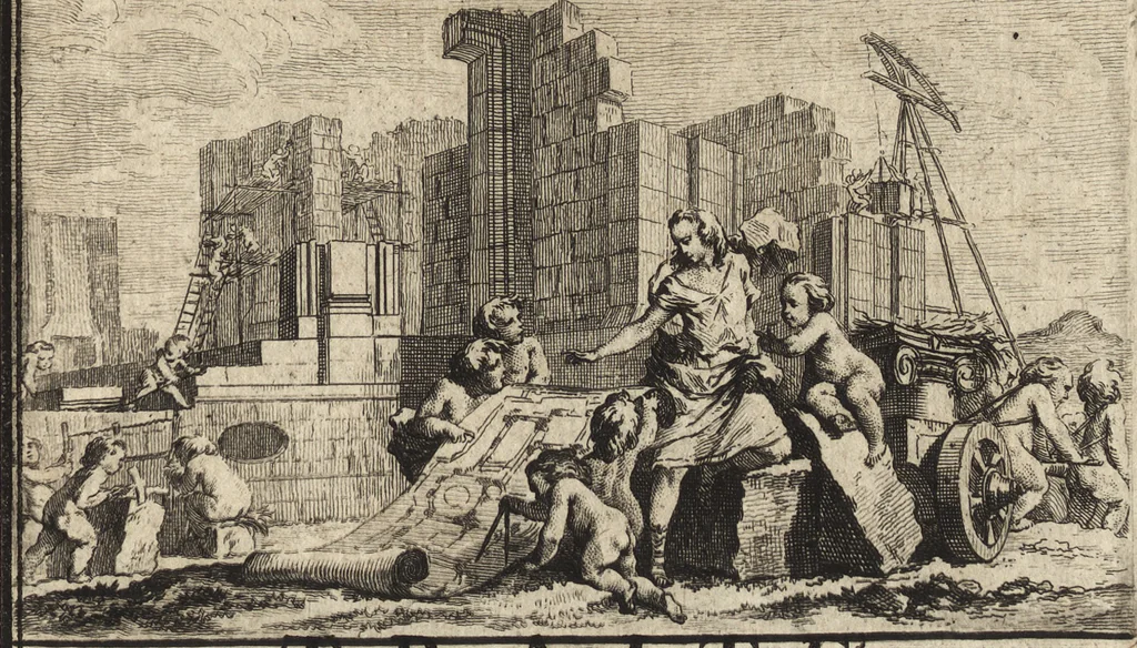 An illustration from De la distribution des maisons de plaisance, et de la decoration des edifices en general, 1737, leaf 228