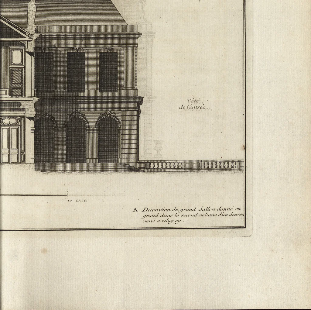 An illustration from De la distribution des maisons de plaisance, et de la decoration des edifices en general, 1737, leaf 268