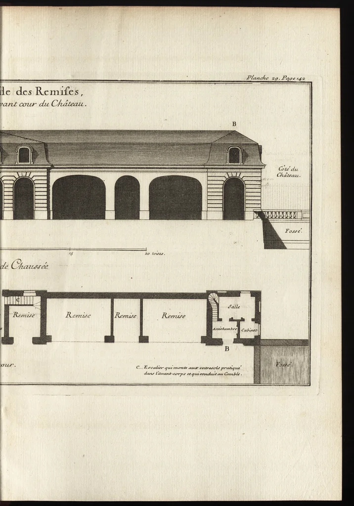 An illustration from De la distribution des maisons de plaisance, et de la decoration des edifices en general, 1737, leaf 280