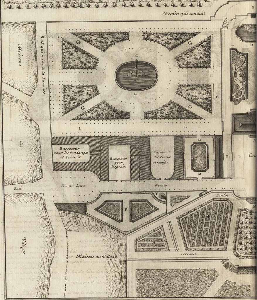 An illustration from De la distribution des maisons de plaisance, et de la decoration des edifices en general, 1737, leaf 293