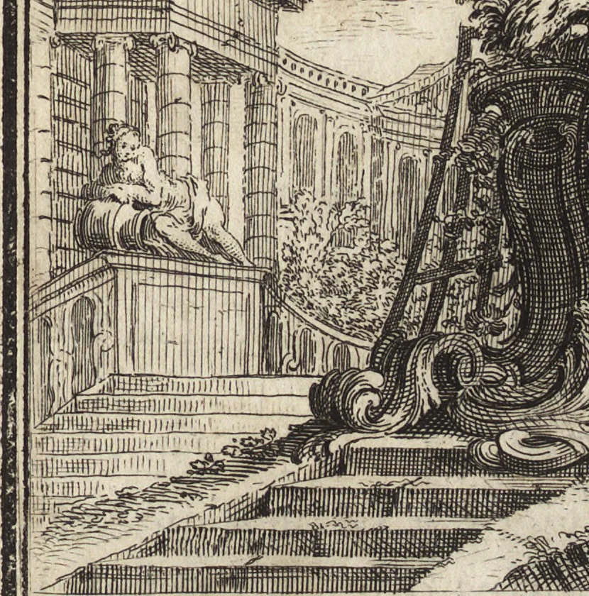 An illustration from De la distribution des maisons de plaisance, et de la decoration des edifices en general, 1737, leaf 30