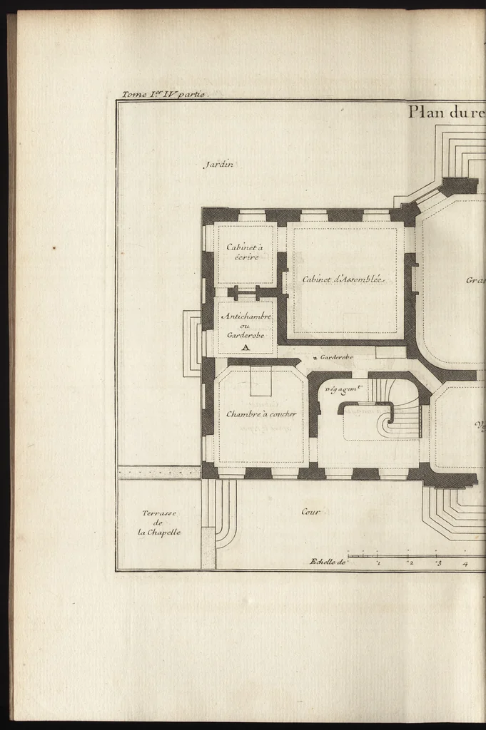 An illustration from De la distribution des maisons de plaisance, et de la decoration des edifices en general, 1737, leaf 307