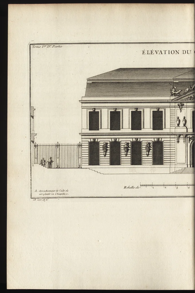An illustration from De la distribution des maisons de plaisance, et de la decoration des edifices en general, 1737, leaf 319