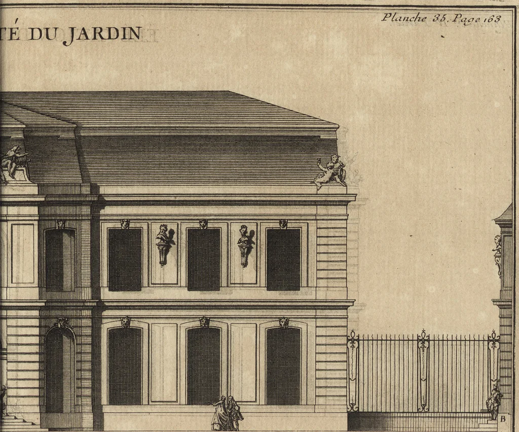 An illustration from De la distribution des maisons de plaisance, et de la decoration des edifices en general, 1737, leaf 326