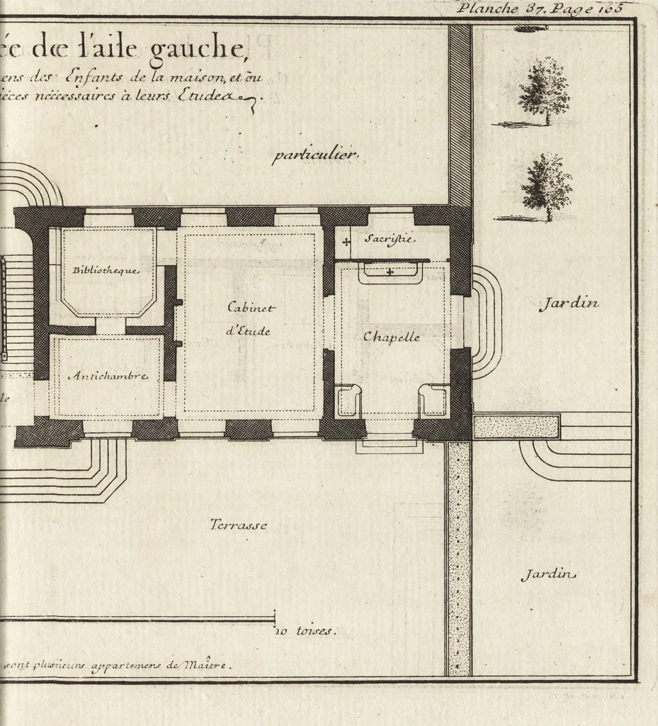 An illustration from De la distribution des maisons de plaisance, et de la decoration des edifices en general, 1737, leaf 334