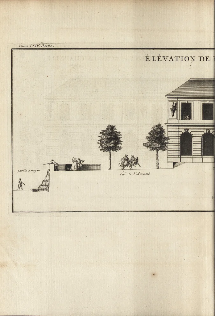 An illustration from De la distribution des maisons de plaisance, et de la decoration des edifices en general, 1737, leaf 339