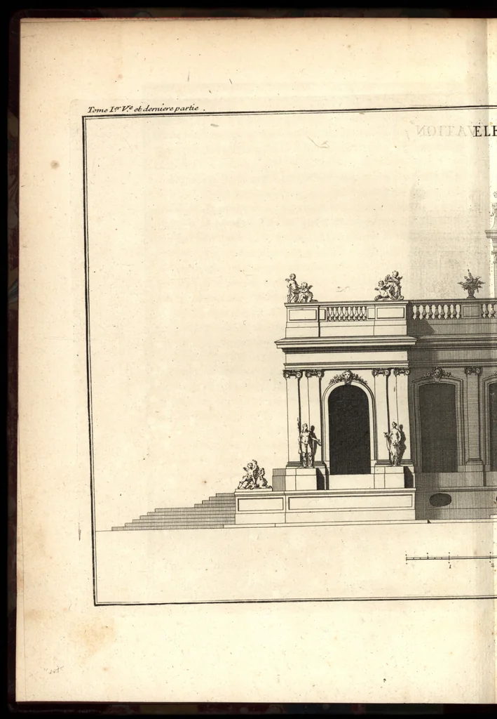 An illustration from De la distribution des maisons de plaisance, et de la decoration des edifices en general, 1737, leaf 363