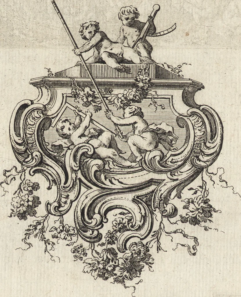An illustration from De la distribution des maisons de plaisance, et de la decoration des edifices en general, 1737, leaf 39