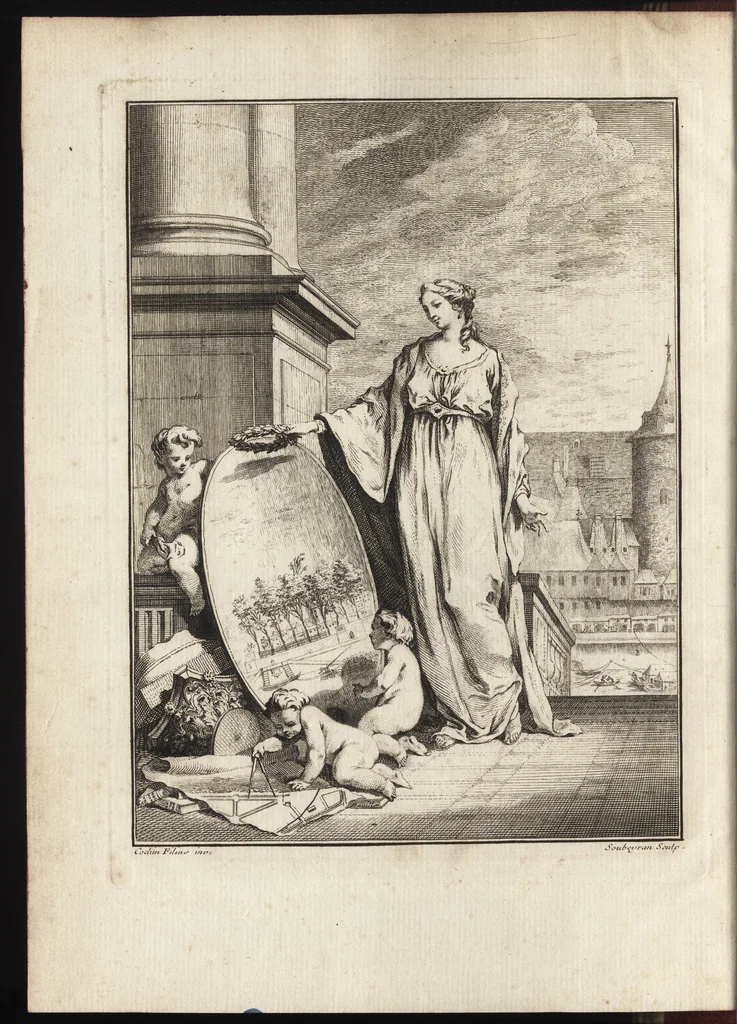 An illustration from De la distribution des maisons de plaisance, et de la decoration des edifices en general, 1737, leaf 5