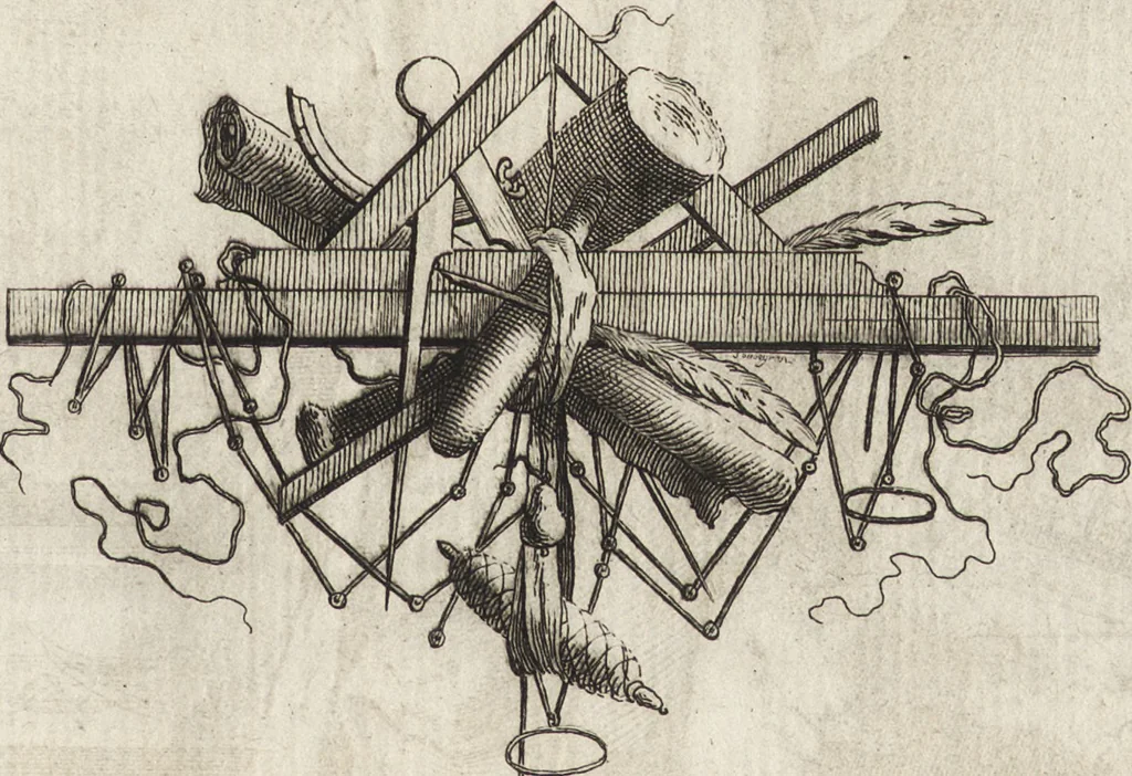 An illustration from De la distribution des maisons de plaisance, et de la decoration des edifices en general, 1737, leaf 6