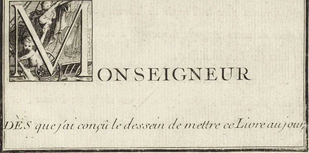 An illustration from De la distribution des maisons de plaisance, et de la decoration des edifices en general, 1737, leaf 8