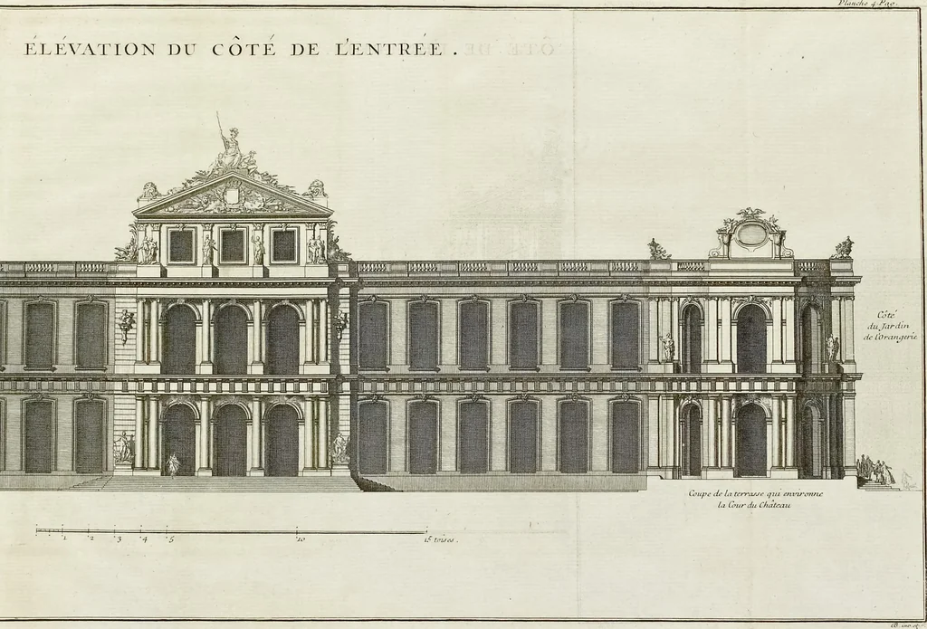 An illustration from De la distribution des maisons de plaisance, et de la decoration des edifices en general, 1737, leaf 94