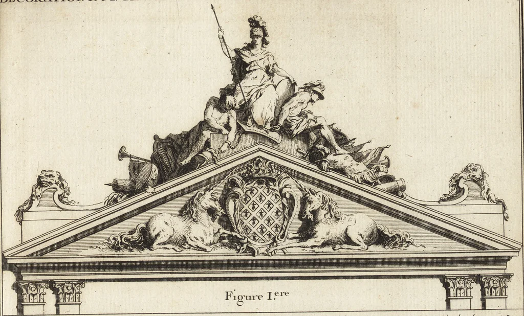 An illustration from De la distribution des maisons de plaisance, et de la decoration des edifices en general, 1737, leaf 110