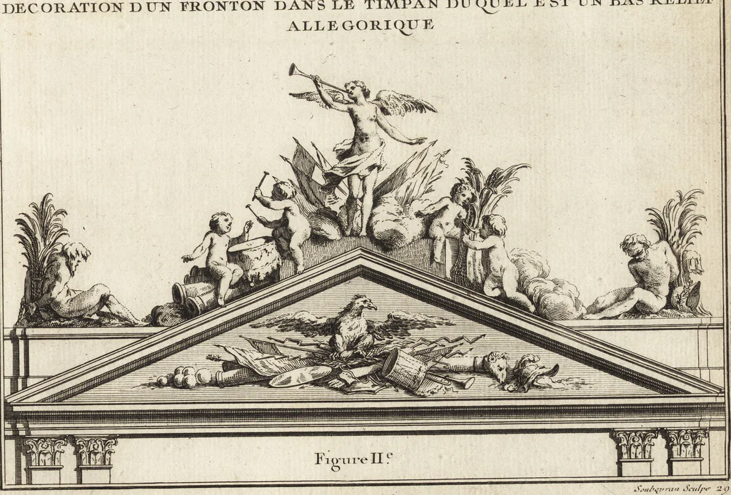 An illustration from De la distribution des maisons de plaisance, et de la decoration des edifices en general, 1737, leaf 110