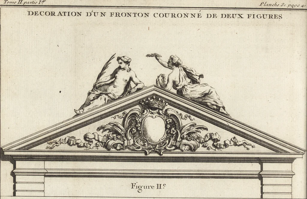 An illustration from De la distribution des maisons de plaisance, et de la decoration des edifices en general, 1737, leaf 113