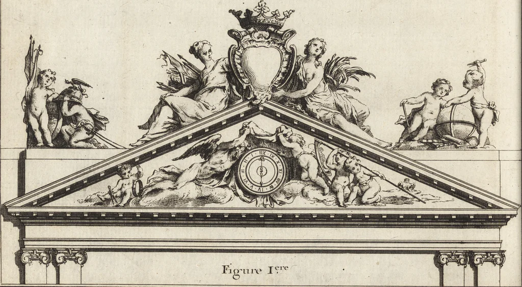 An illustration from De la distribution des maisons de plaisance, et de la decoration des edifices en general, 1737, leaf 113
