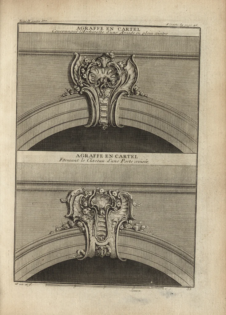 An illustration from De la distribution des maisons de plaisance, et de la decoration des edifices en general, 1737, leaf 134