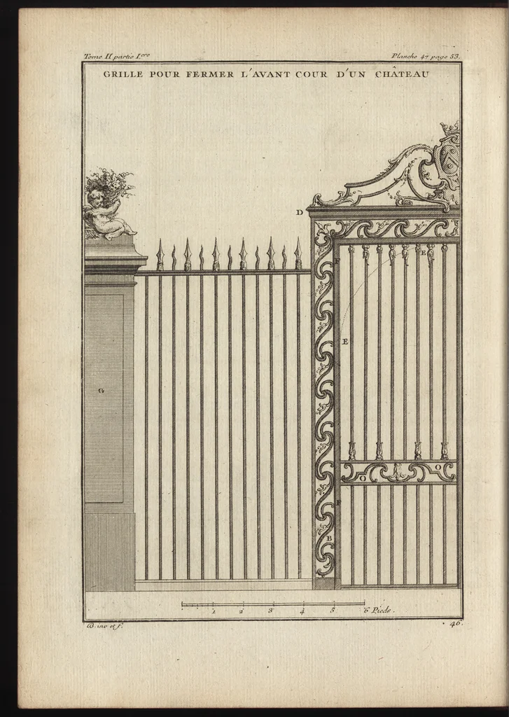 An illustration from De la distribution des maisons de plaisance, et de la decoration des edifices en general, 1737, leaf 155