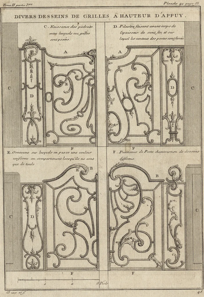 An illustration from De la distribution des maisons de plaisance, et de la decoration des edifices en general, 1737, leaf 161