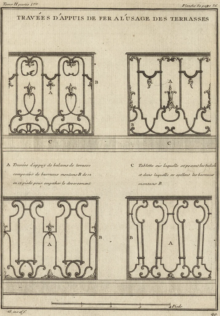 An illustration from De la distribution des maisons de plaisance, et de la decoration des edifices en general, 1737, leaf 164