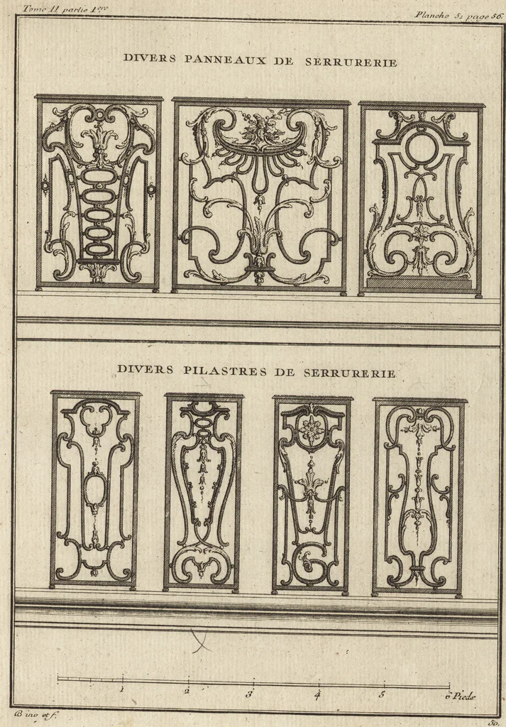 An illustration from De la distribution des maisons de plaisance, et de la decoration des edifices en general, 1737, leaf 166